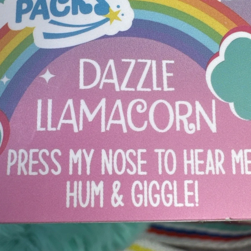 Cuddle Barn Dazzle Llama Unicorn Purse Fanny Pack‎ Enchanted Plush Sound NWT
